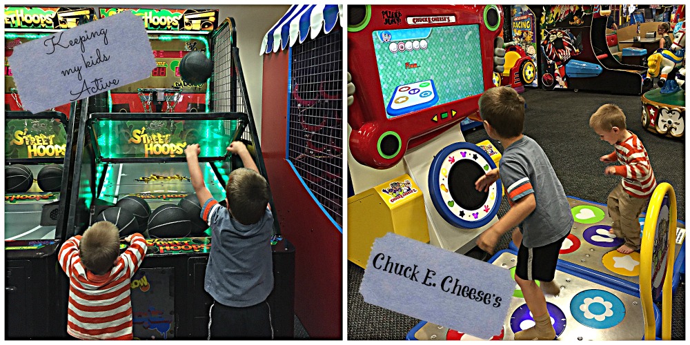 Keeping my kids Active at Chuck E. Cheese