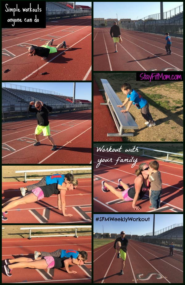 Track Workout-Love these workouts from stayfitmom.com. I can do them all of them from home with my kiddos! They're not too long, but pretty intense!!
