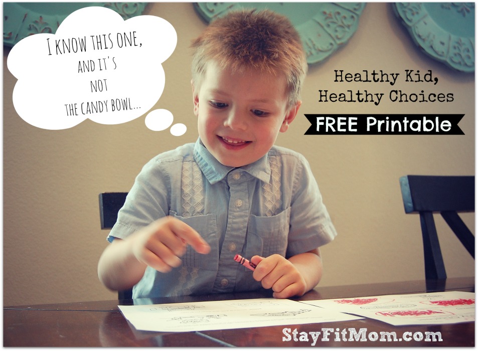 My kid loved playing the Healthy Kid, Healthy choices "game".  Love this free worksheet printable from Stayfitmom.com