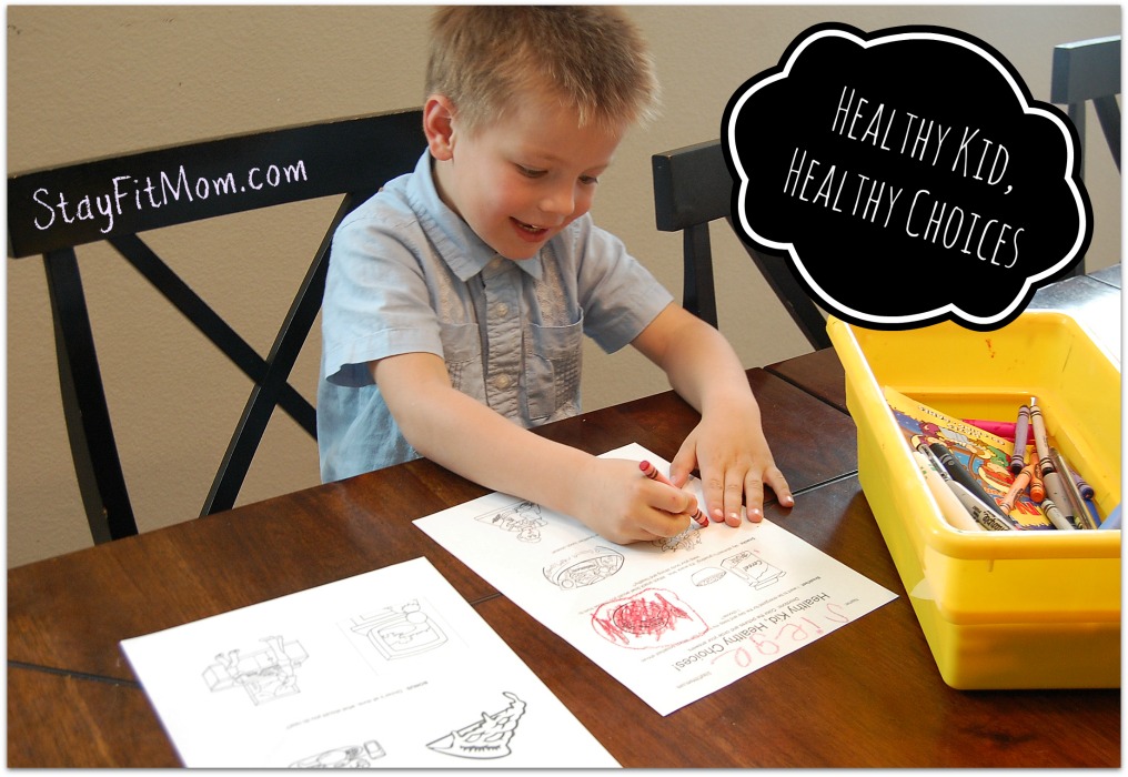 My kid loved playing the Healthy Kid, Healthy choices "game". Love this free worksheet printable from Stayfitmom.com
