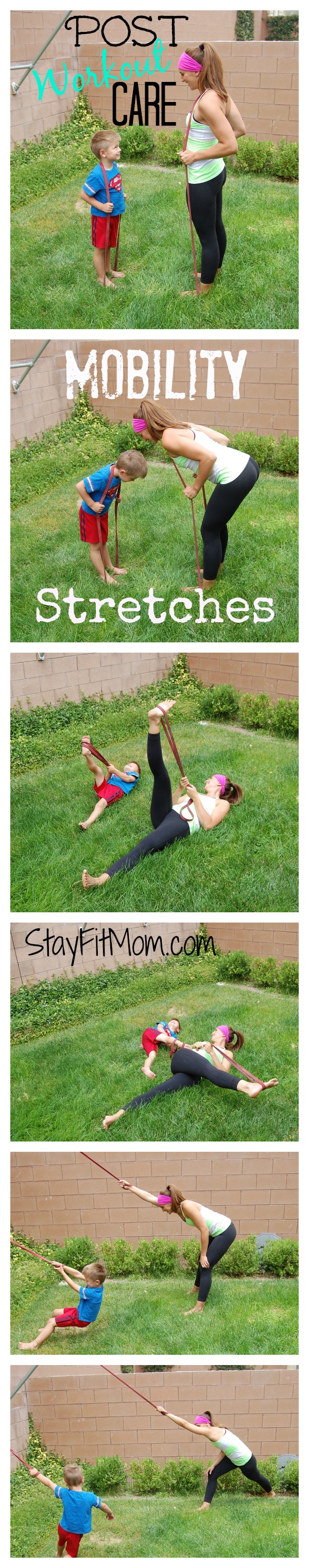 Mobility stretches for post workout care at StayFitMom.com.