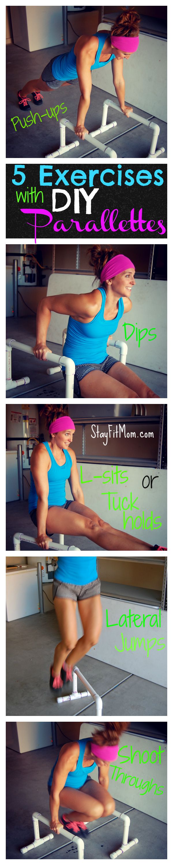 5 exercises using DIY parallettes!