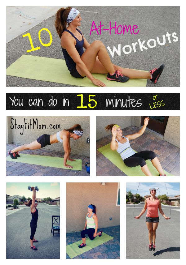 10 at-home workouts that can be done in less than 15 minutes!
