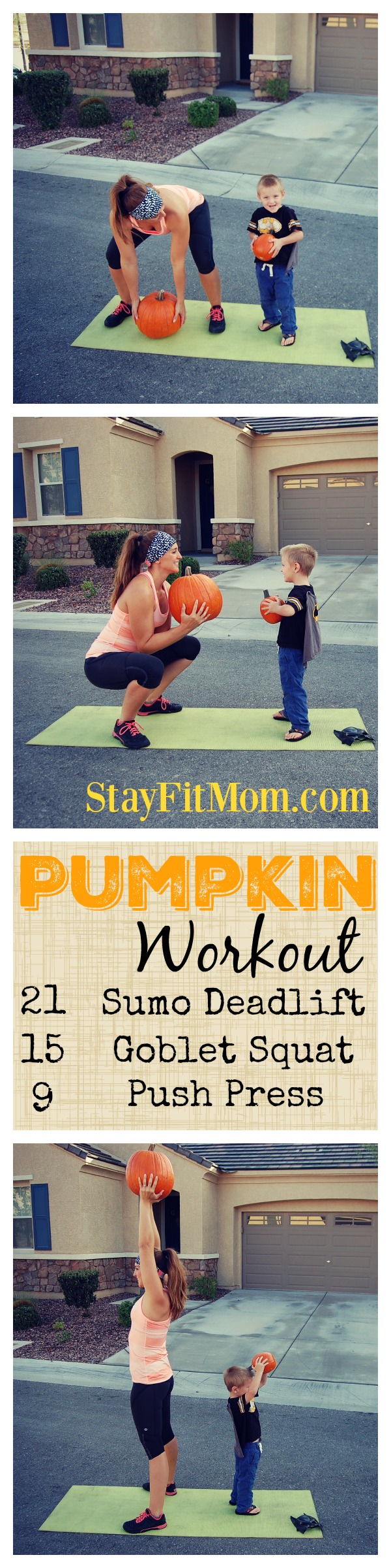 The perfect way to add weight to your workout this fall season! Love this pumpkin workout from StayFitMom.com!