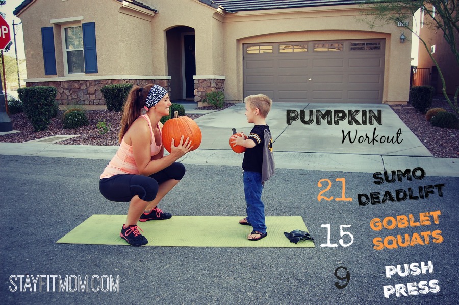 The perfect way to add weight to your workout this fall season! Love this pumpkin workout from StayFitMom.com!