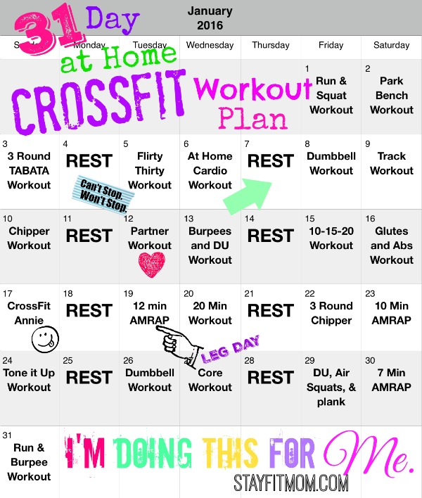 31 Day At Home CrossFit Workout Plan - Stay Fit Mom