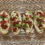 Dairy Free and Whole30 compliant twice baked potatoes!! Yum!