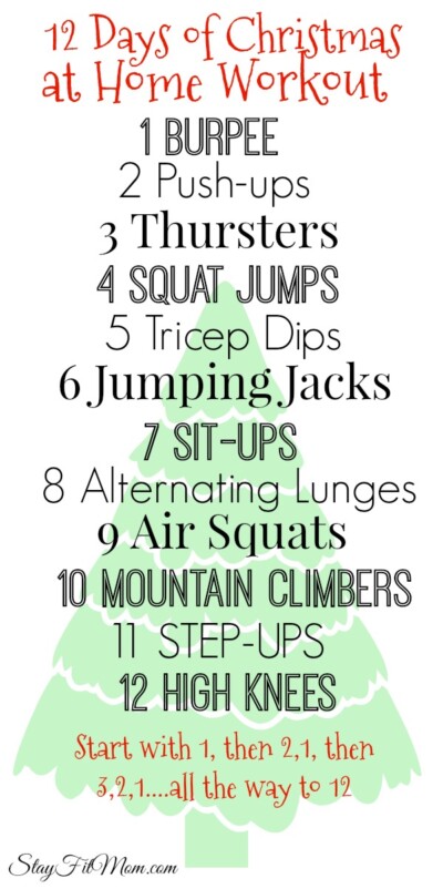 12 Days of Christmas Workout - Stay Fit Mom