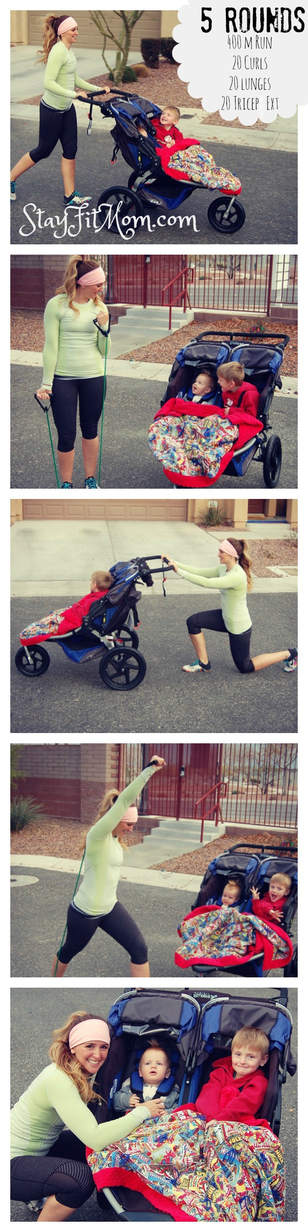 StayFitMom.com's functional fitness stroller workout for those crazy days when the gym's not going to happen!
