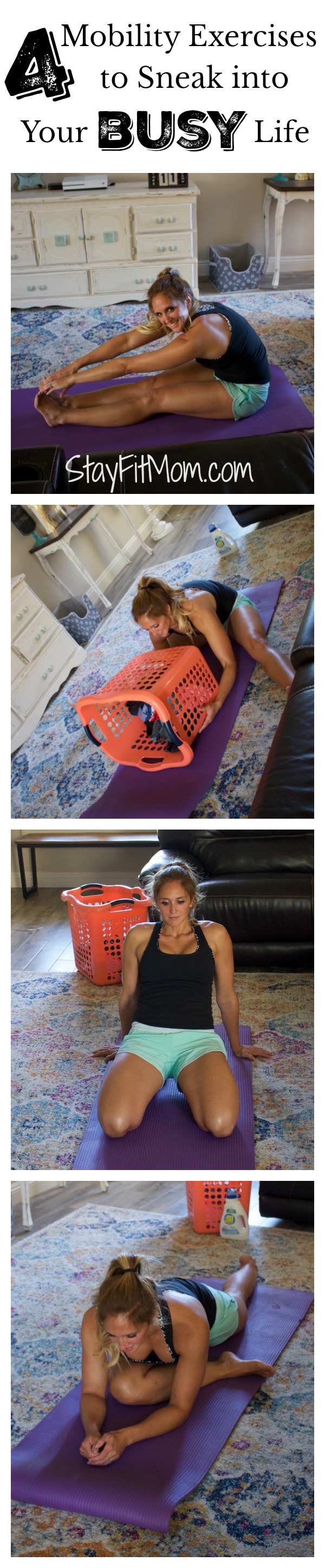 4 Mobility Exercises to Sneak Into Your Busy Life by StayFitMom.com.