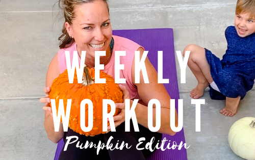 crossfit style home workout using only a pumpkin! #stayfitmom #crossfit #homeworkout