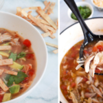 Super easy macro-friendly soup recipe. Packed with protein! #stayfitmom