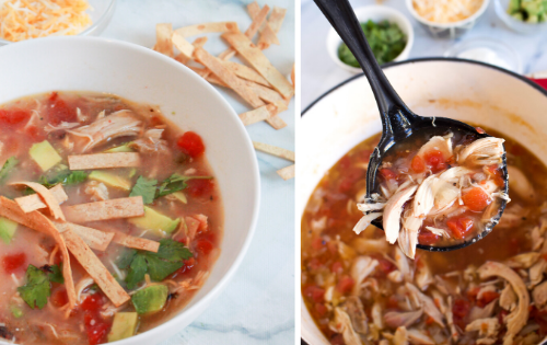 Super easy macro-friendly soup recipe. Packed with protein! #stayfitmom