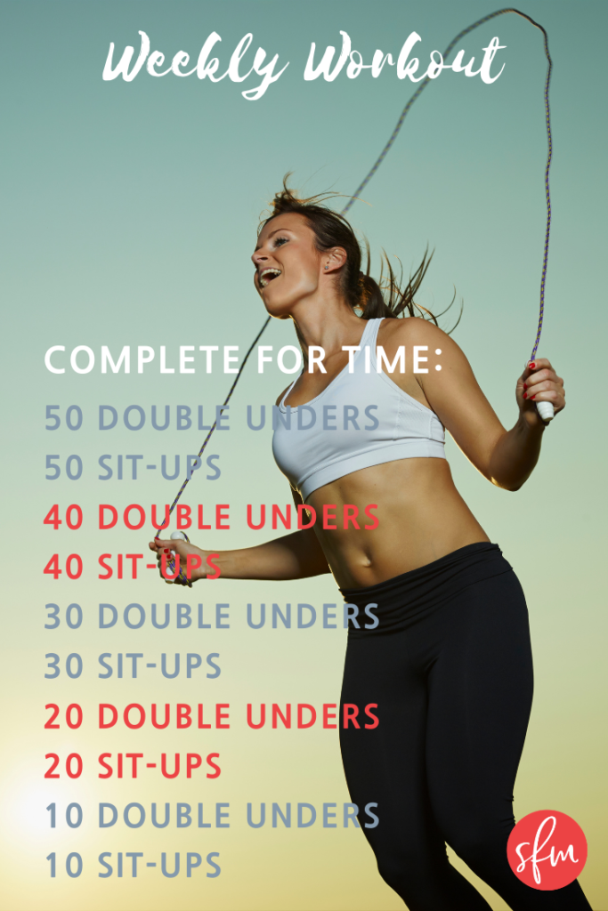 this is a great workout for traveling. All you need is a jump rope! #stayfitmom #crossfitwod #homeworkout