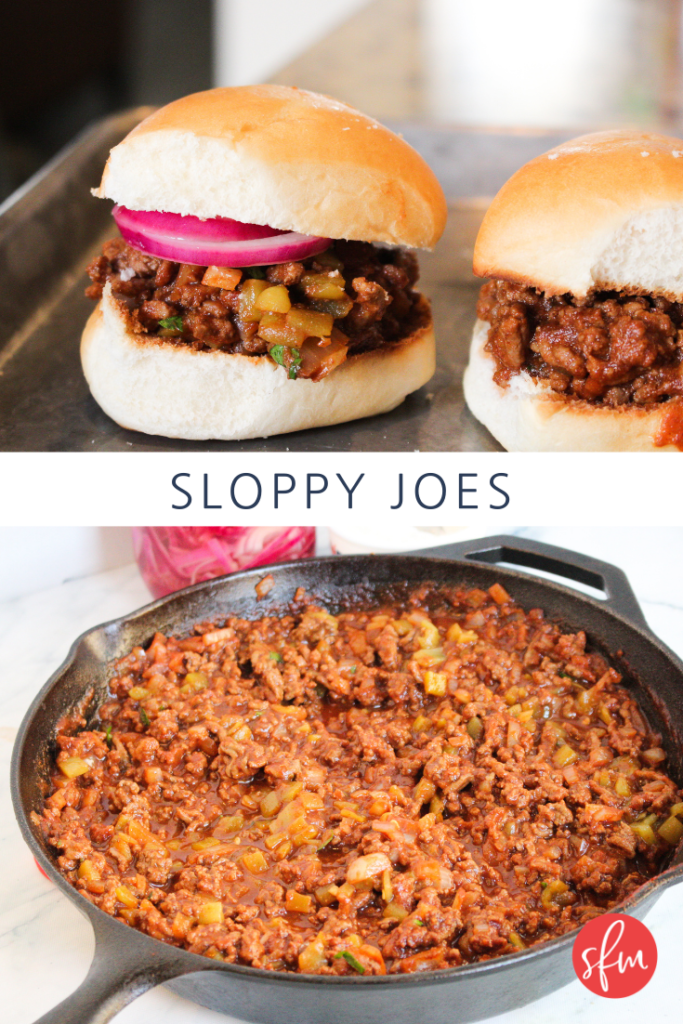 Macro friendly Sloppy Joes your whole family will love. #stayfitmom #sloppyjoe #macrofriendlyrecipe #dinnerrecipe