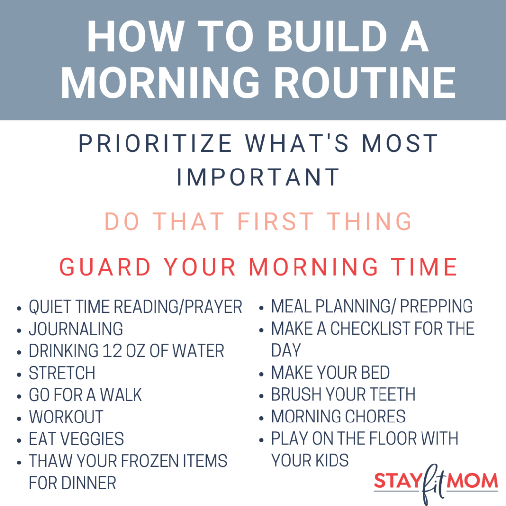 Building a morning routine for success.