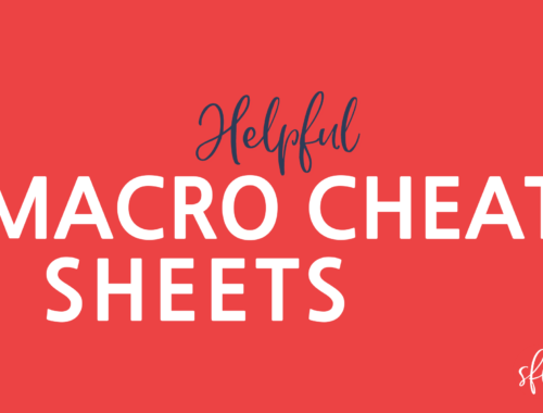 macro cheat sheets for beginners #macros #stayfitmom #heatsheets
