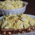 This high protein, macro friendly egg salad is great on a sandwich. #stayfitmom #eggsalad #macrofriendly #easyrecipe