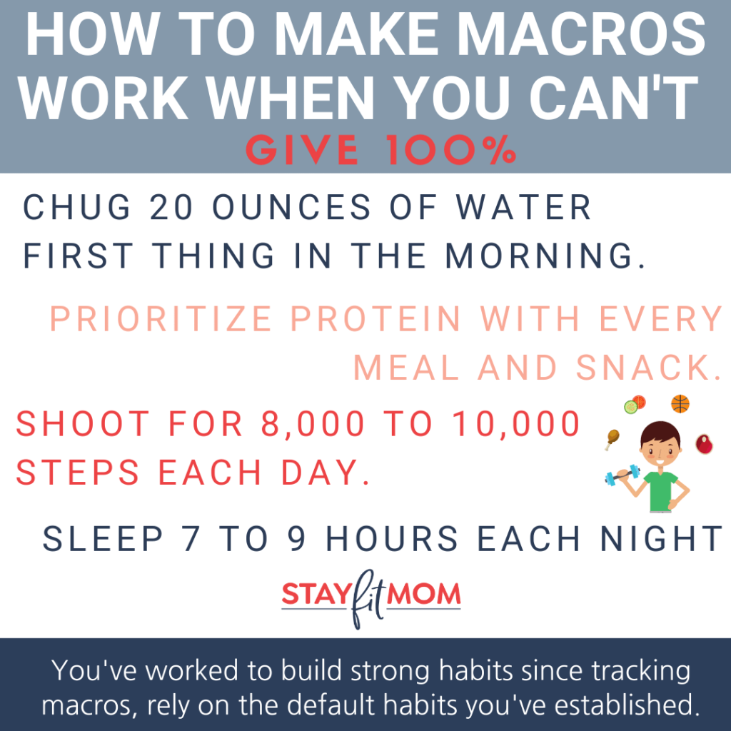 Tips for when you can't give macro counting your all.