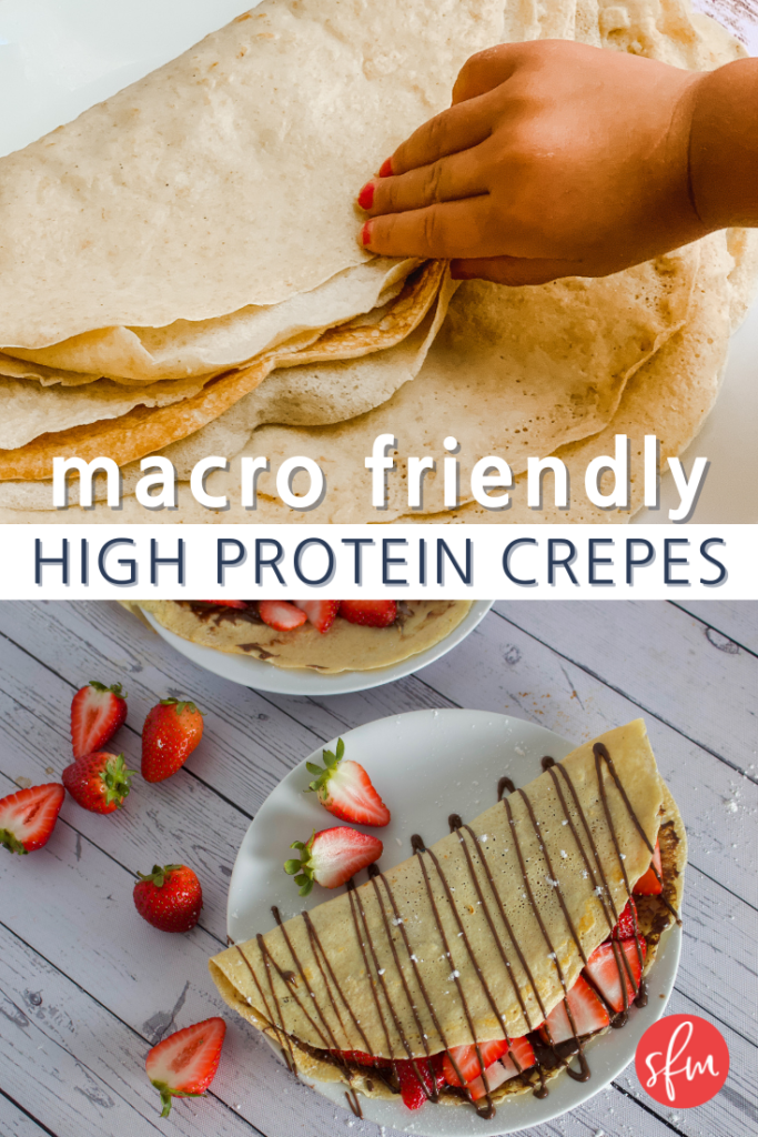 simple, high protein crepes #stayfitmom #macrofriendlyrecipes #highproteinbreakfast