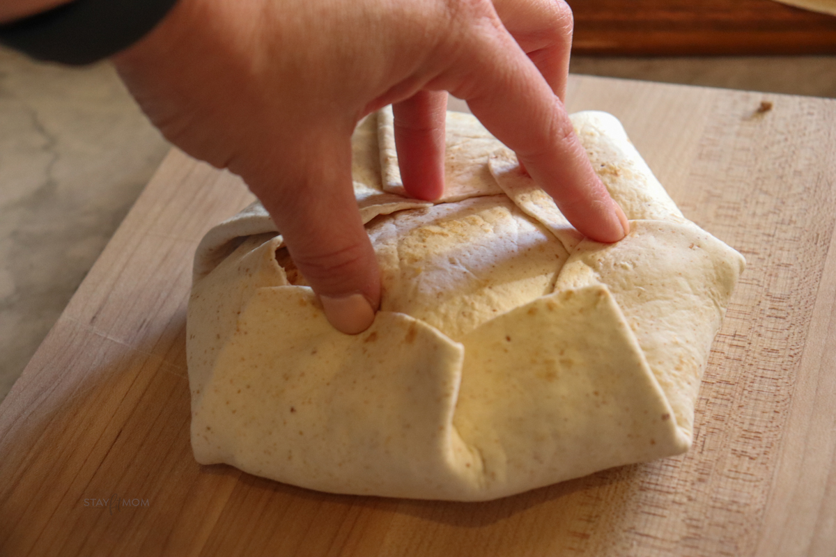 Image showing crunch wrap all wrapped up.