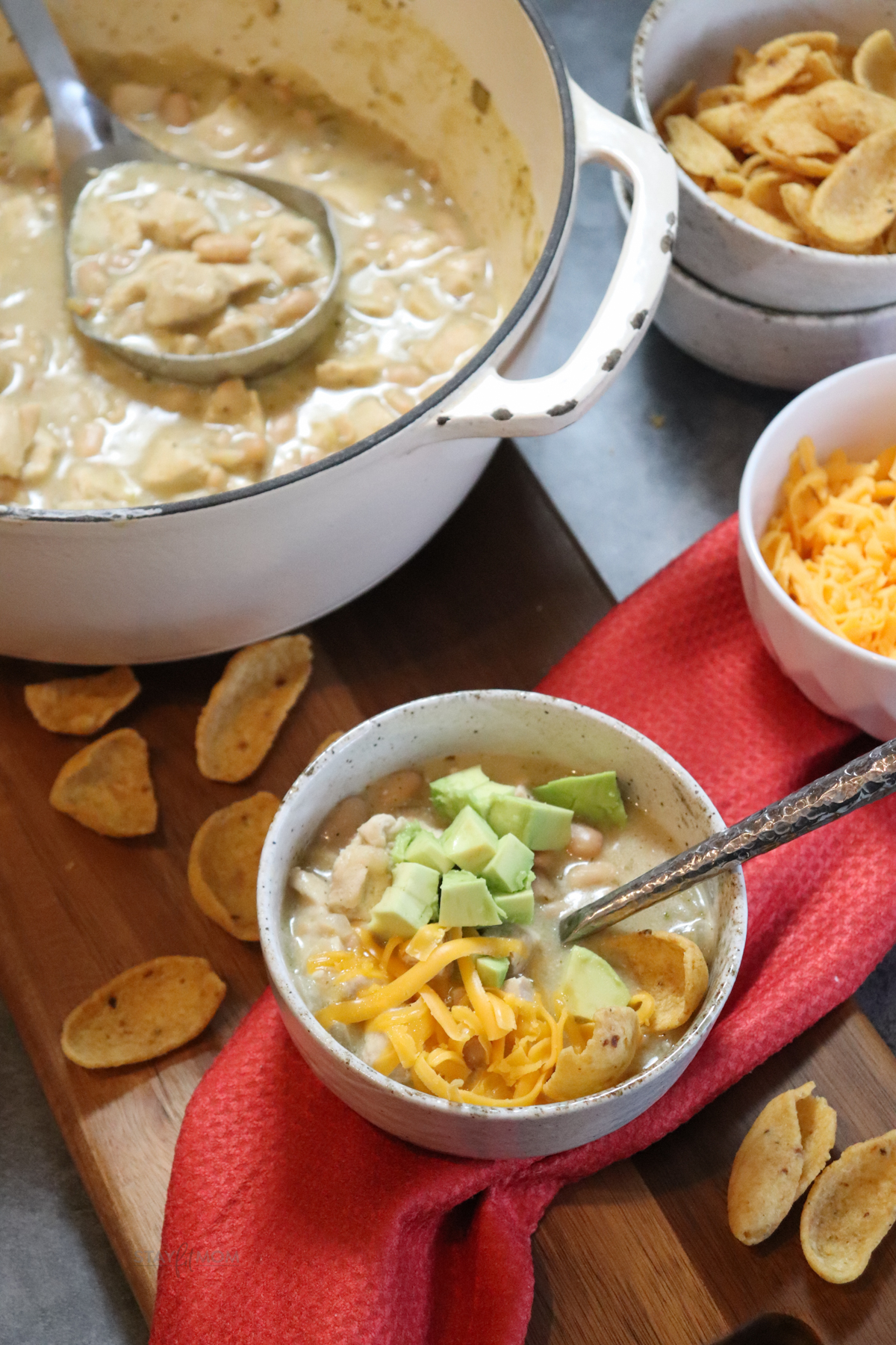 The Best White Chicken Chili from #stayfitmom #whitechickenchili