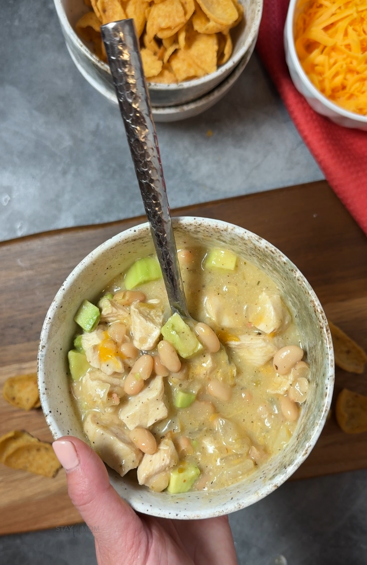 The Best White Chicken Chili from #stayfitmom #whitechickenchili