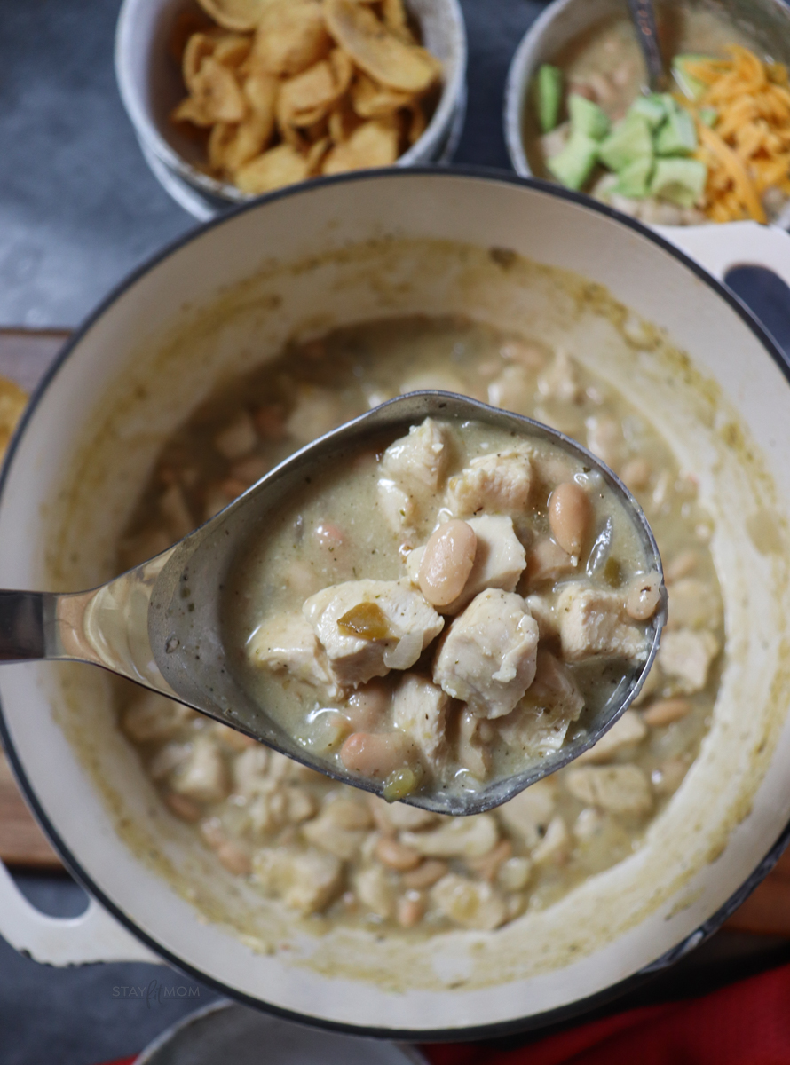The Best White Chicken Chili from #stayfitmom #whitechickenchili