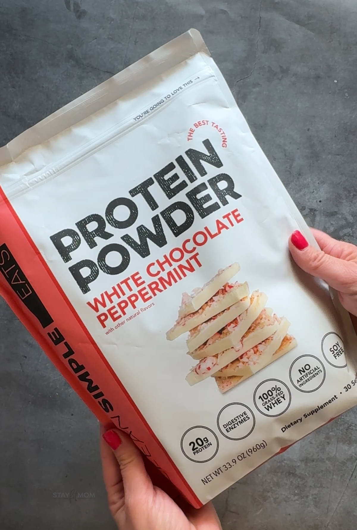 CSE white chocolate peppermint protein.