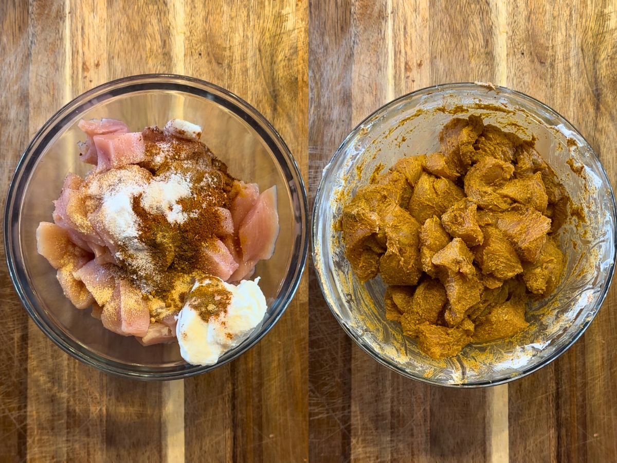 Image showing coating chicken in spices.