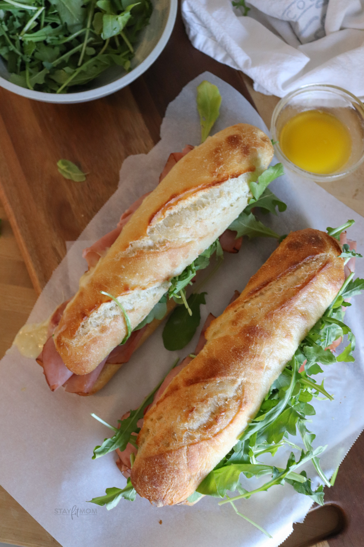 Ham \u0026 Cheese Baguettes - Stay Fit Mom, image size:1200x1800