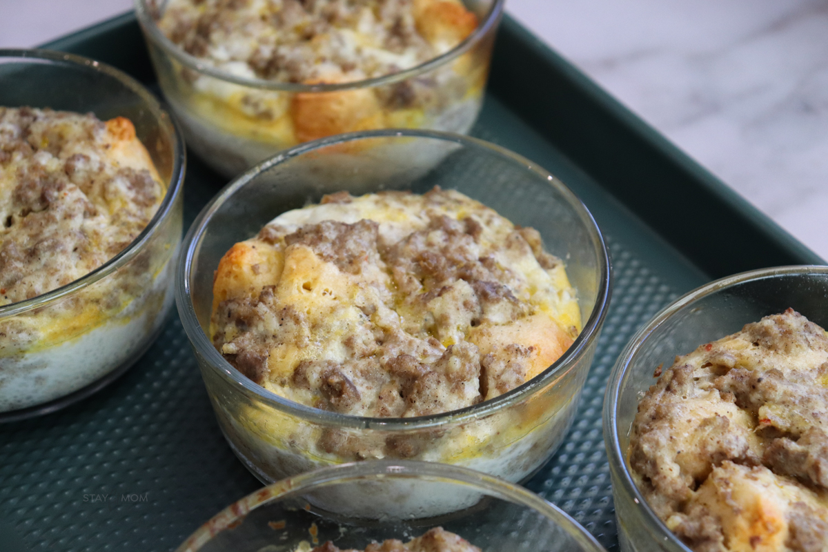 Biscuits and Gravy Casserole Bowls