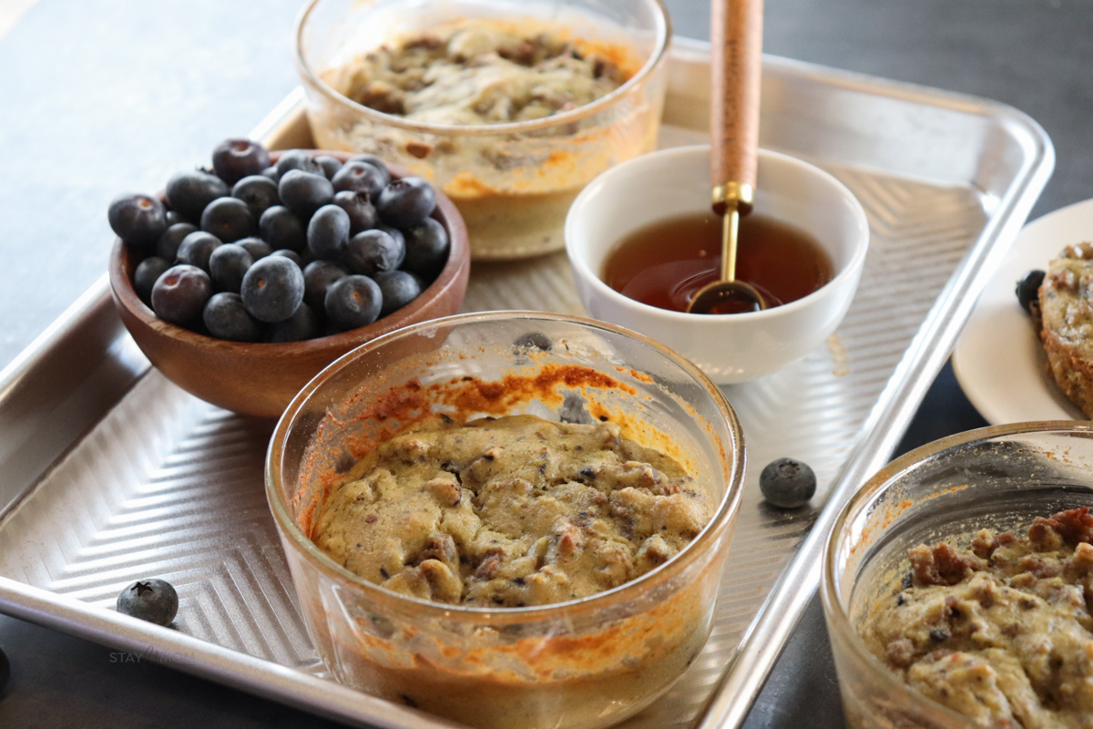 Sausage Blueberry Pancake Bowls